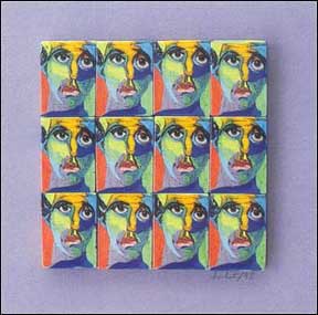 "Aaron" Murrine Portrait by Dinah Hulet