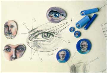 Paul Stankard Murrine Cane created by Dinah Hulet